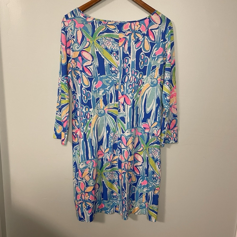 Lilly Pulitzer Dress Sz M Womens Marlowe Pop Up Jungle Hoppin Bright Tropical - Picture 5 of 7